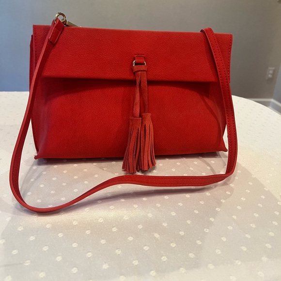 Street Level Handbags - Orange/ Red Cross bag never used from anthropology